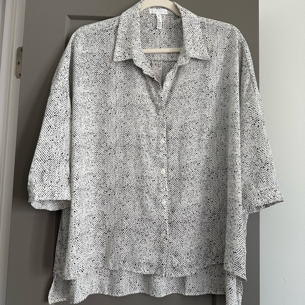 Leith Oversized Chiffon Buttondown Top